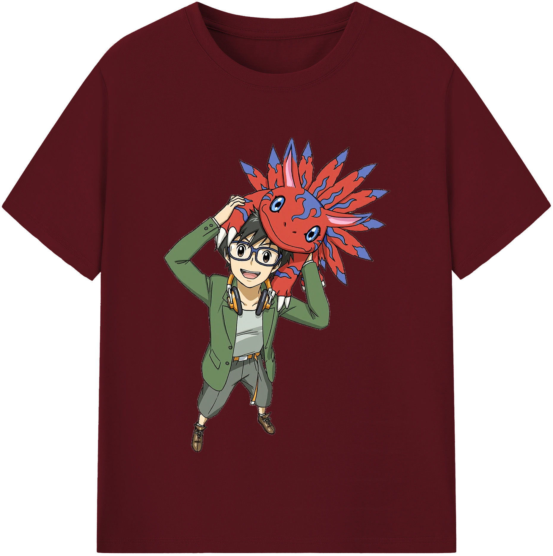 （画像用） Digimon デジタルモンスター/デジモン 綿100％半袖Tシャツ（フロントプリント）